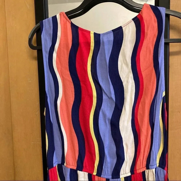 PLENTY BY TRACY REESE Daphne Wrap Dress Striped Maxi Colorful Large - Picture 10 of 10